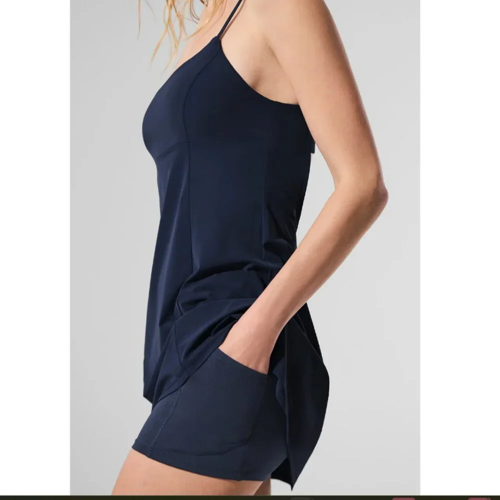 New ALO Breezy Tennis Dress Size M Navy
